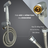 Bộ vòi xịt ĐỒNG thau đúc nguyên khối SANDRA