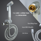 Bộ vòi xịt ĐỒNG thau đúc nguyên khối SANDRA