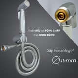 Bộ vòi xịt ĐỒNG thau đúc nguyên khối SANDRA