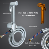 Bộ vòi xịt ĐỒNG thau đúc nguyên khối 2 SANDRA