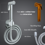 Bộ vòi xịt ĐỒNG thau đúc nguyên khối 2 SANDRA