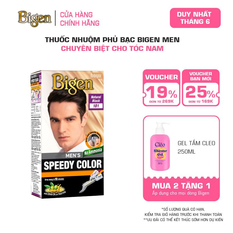  Thuốc Nhuộm Tóc Phủ Bạc Nam Tại Nhà Bigen Men - Phủ Bạc Thảo Dược, Dưỡng Tóc Mềm Mượt 80ml 
