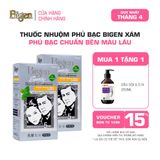  Combo 2 Thuốc Nhuộm Tóc Phủ Bạc Tại Nhà Bigen Xám - Phủ Bạc Thảo Dược, Dưỡng Tóc Mềm Mượt 80ml 