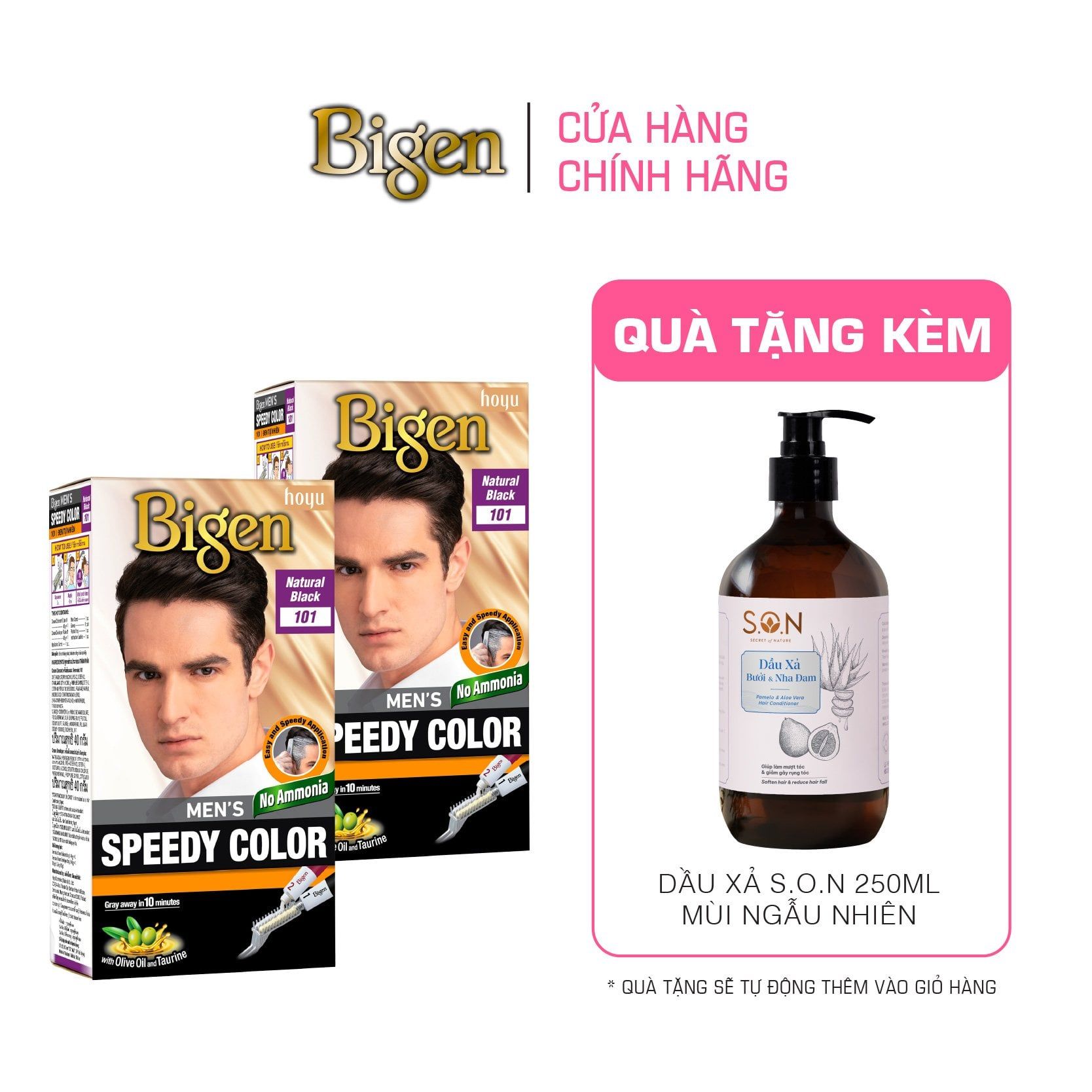  Combo 2 Thuốc Nhuộm Tóc Phủ Bạc Nam Tại Nhà Bigen Men - Phủ Bạc Thảo Dược, Dưỡng Tóc Mềm Mượt 80ml 