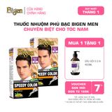  Combo 2 Thuốc Nhuộm Tóc Phủ Bạc Nam Tại Nhà Bigen Men - Phủ Bạc Thảo Dược, Dưỡng Tóc Mềm Mượt 80ml 