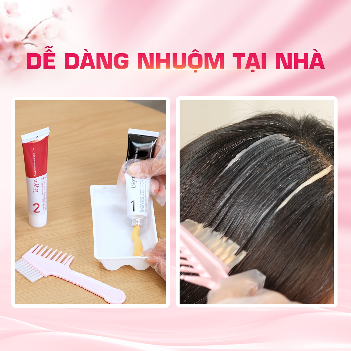  Thuốc Nhuộm Tóc Phủ Bạc Tại Nhà Bigen Số - Phủ Bạc Thảo Dược, Màu Thời Trang 80ml 