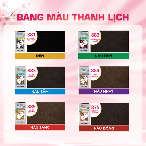  Thuốc Nhuộm Tóc Phủ Bạc Tại Nhà Bigen Xám - Phủ Bạc Thảo Dược, Dưỡng Tóc Mềm Mượt 80ml 