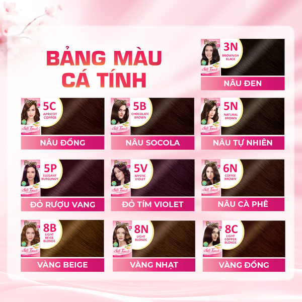  Combo 2 Thuốc Nhuộm Tóc Phủ Bạc Tại Nhà Bigen Silk Touch - Phủ Bạc Thảo Dược, Màu Thời Trang, Dưỡng Tóc Mềm Mượt 