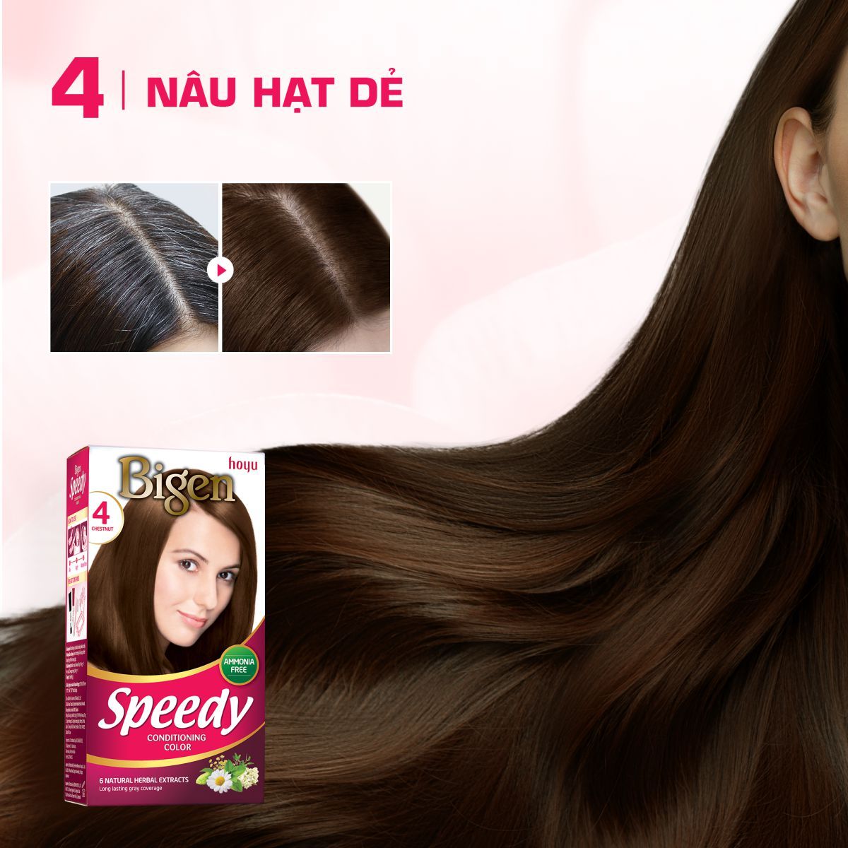  Combo 2 Thuốc Nhuộm Tóc Phủ Bạc Tại Nhà Bigen Số - Phủ Bạc Thảo Dược, Màu Thời Trang 80ml 