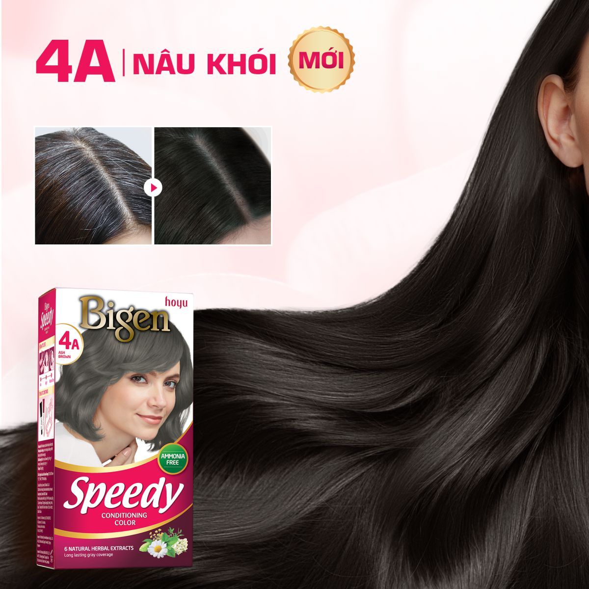  Thuốc Nhuộm Tóc Phủ Bạc Tại Nhà Bigen Số - Phủ Bạc Thảo Dược, Màu Thời Trang 80ml 