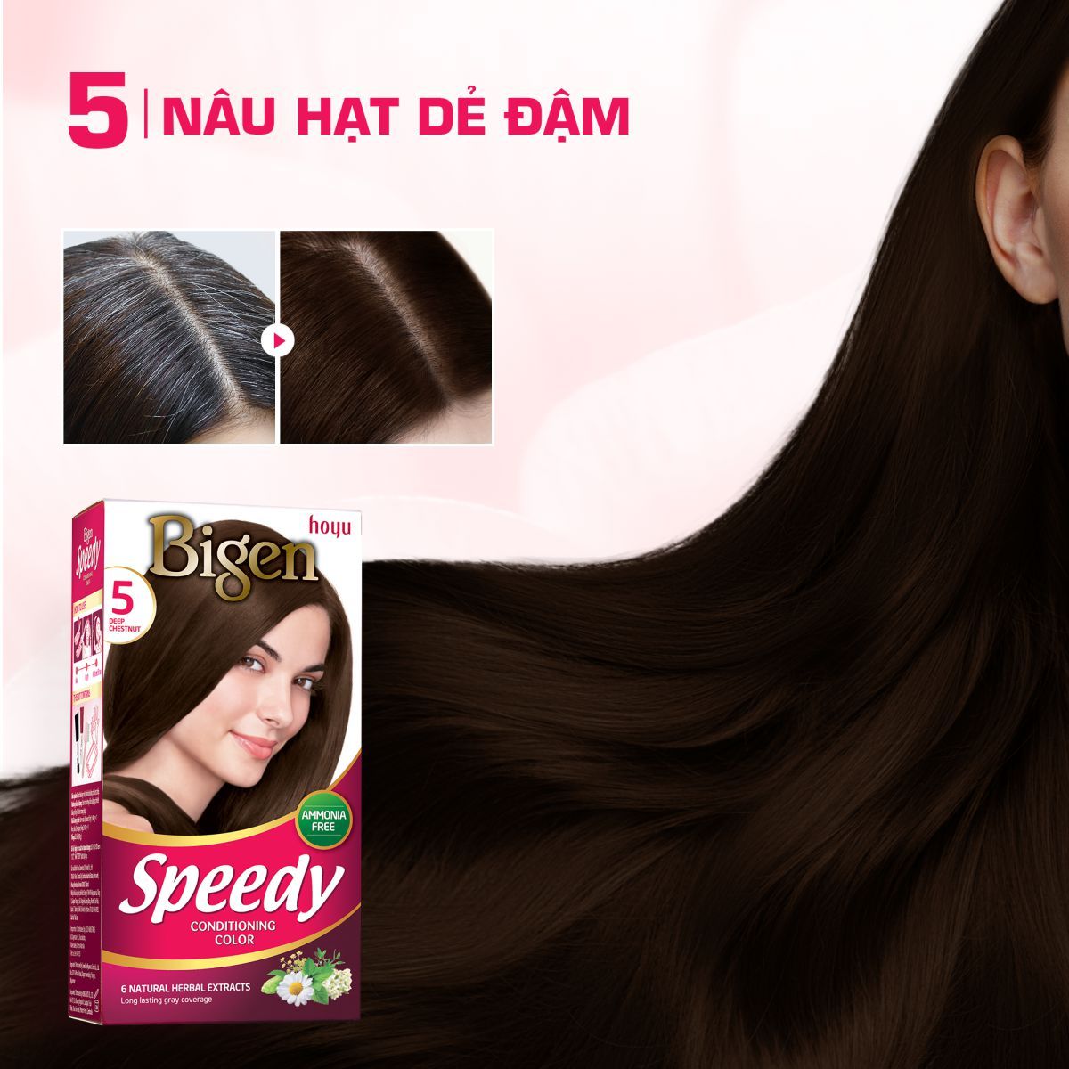  Combo 2 Thuốc Nhuộm Tóc Phủ Bạc Tại Nhà Bigen Số - Phủ Bạc Thảo Dược, Màu Thời Trang 80ml 