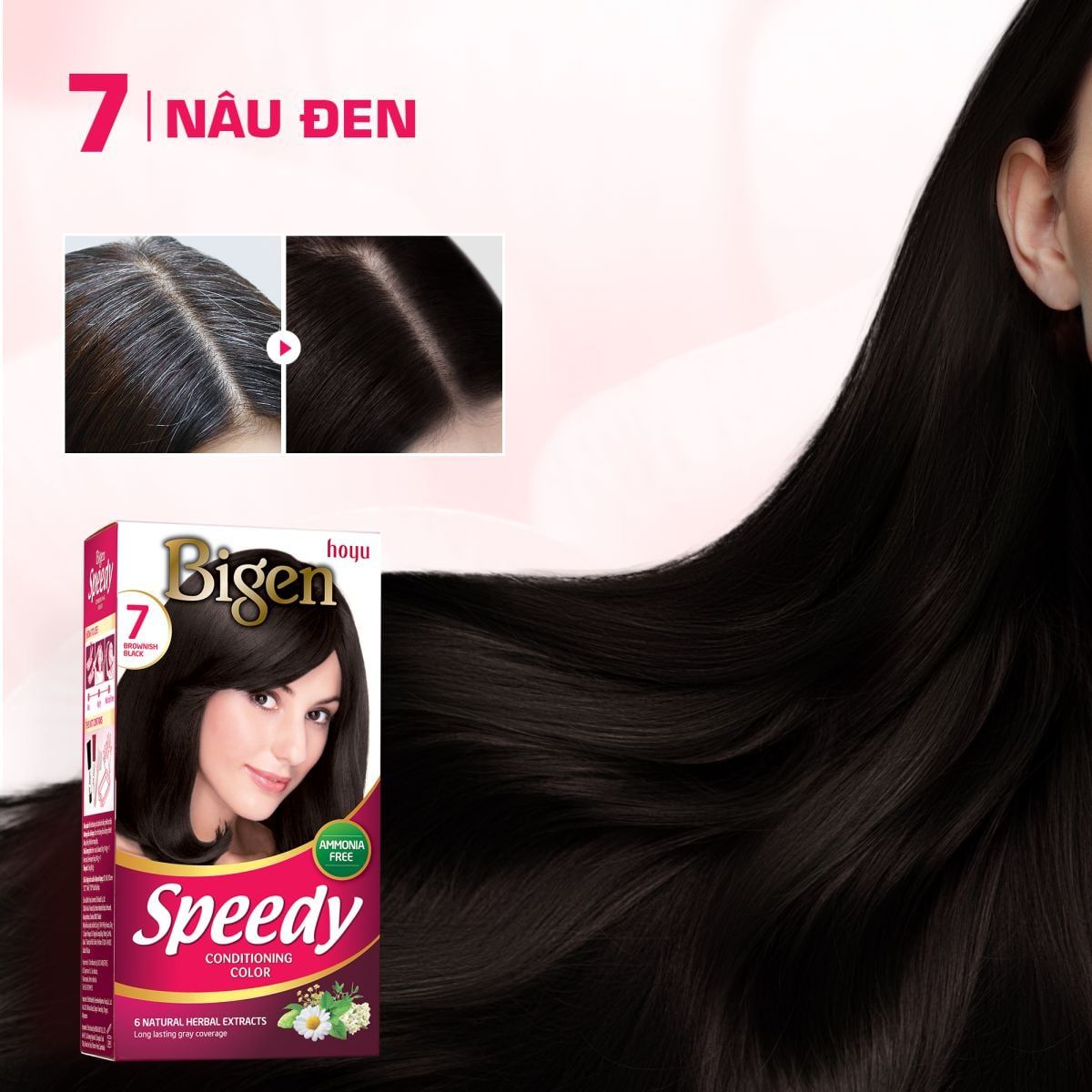  Thuốc Nhuộm Tóc Phủ Bạc Tại Nhà Bigen Số - Phủ Bạc Thảo Dược, Màu Thời Trang 80ml 