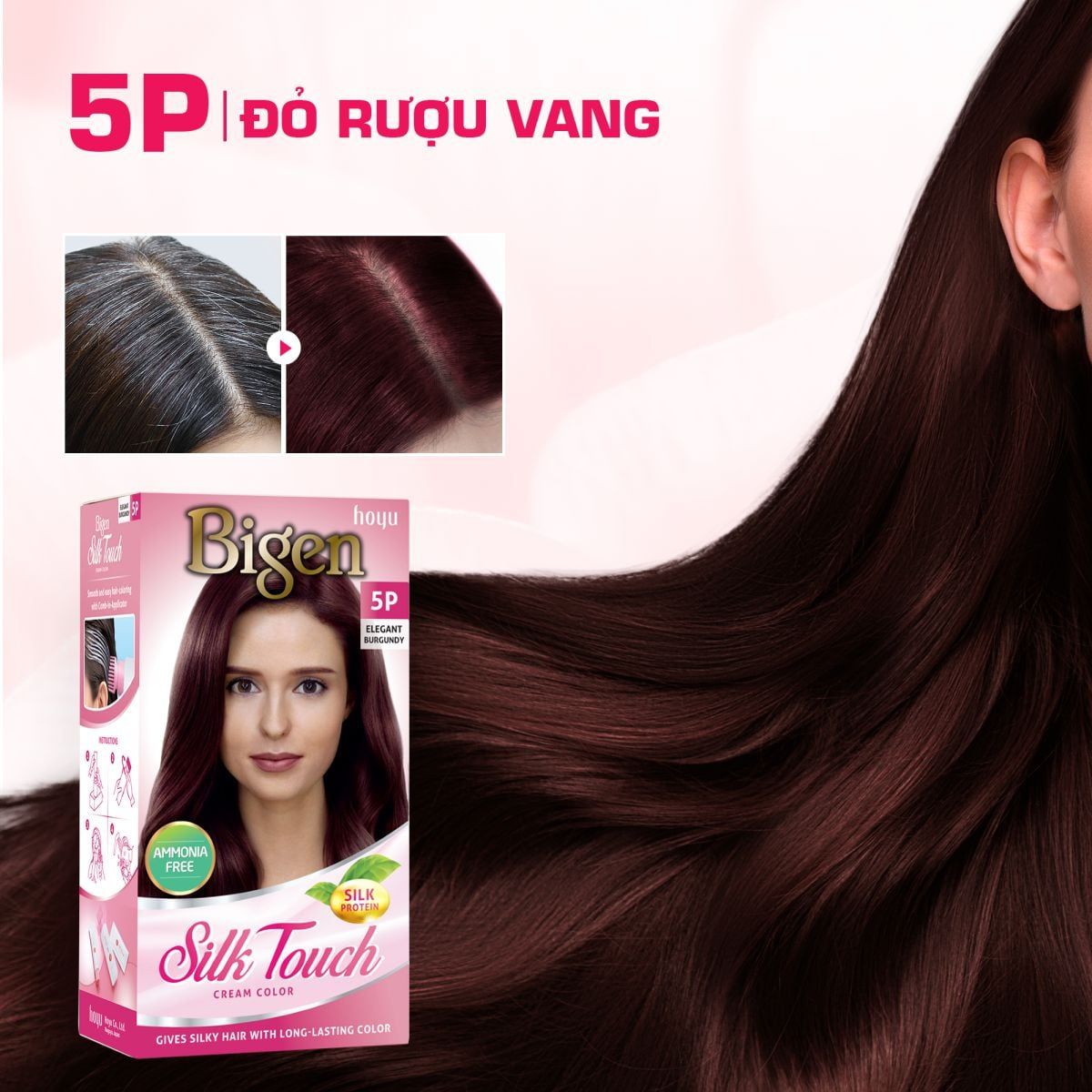  Thuốc Nhuộm Tóc Phủ Bạc Tại Nhà Bigen Silk Touch - Phủ Bạc Thảo Dược, Màu Thời Trang, Dưỡng Tóc Mềm Mượt 135ml 