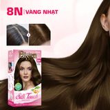  Combo 2 Thuốc Nhuộm Tóc Phủ Bạc Tại Nhà Bigen Silk Touch - Phủ Bạc Thảo Dược, Màu Thời Trang, Dưỡng Tóc Mềm Mượt 