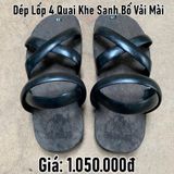  Dép lốp 4 quai khe sanh bố vải mài 