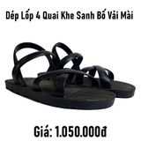  Dép lốp 4 quai khe sanh bố vải mài 