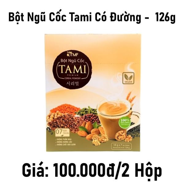  Combo 2 2 bột ngũ cốc Tami có đường - 126g 