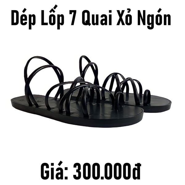  Dép lốp 7 quai xỏ ngón 