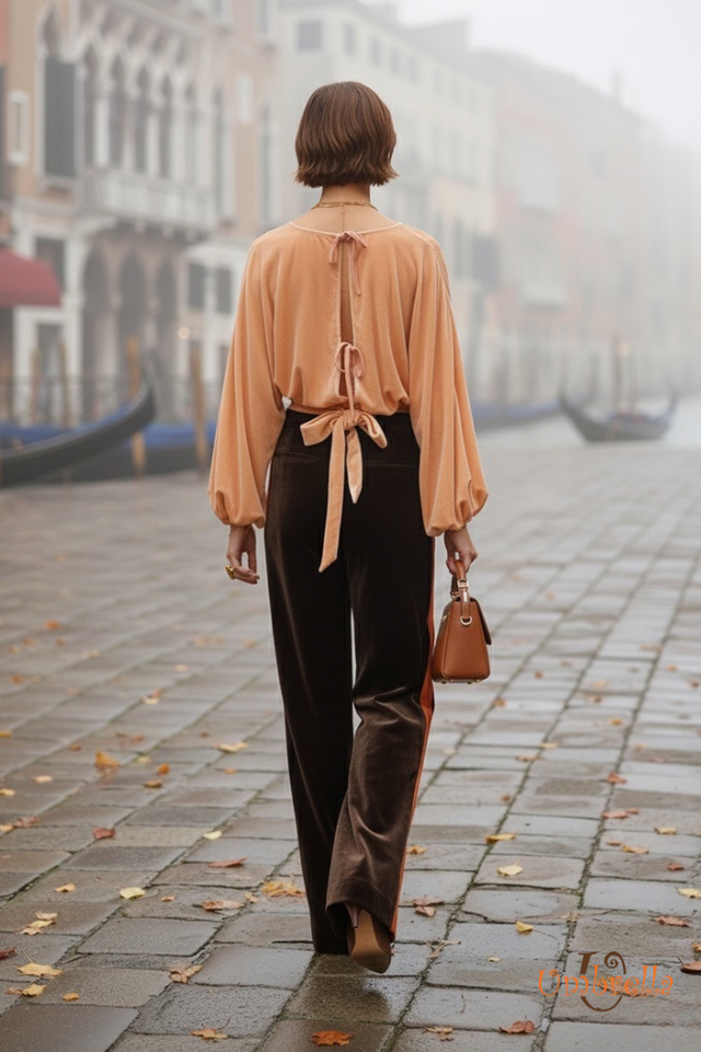  Quần nhung 2 sọc hông 