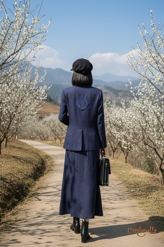  Váy Linen dài phối crochet 