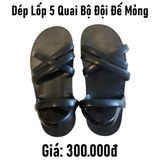  Dép lốp 5 quai bộ đội đế mỏng 