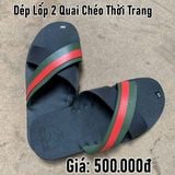  Dép lốp 2 quai chéo thời trang 