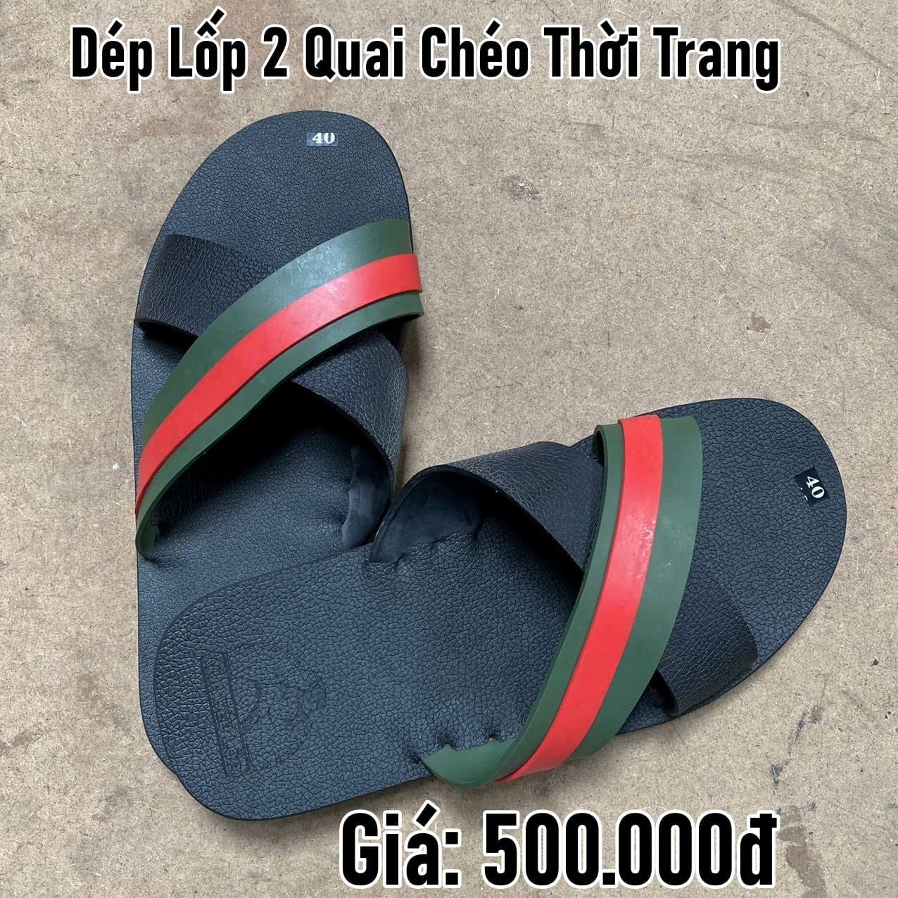  Dép lốp 2 quai chéo thời trang 
