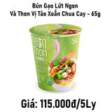 Combo 5 5 Ly bún gạo lứt ngon&thon vị tảo xoắn chua cay - 65g 