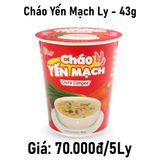  Combo 5 cháo yến mạch ly - 43g 