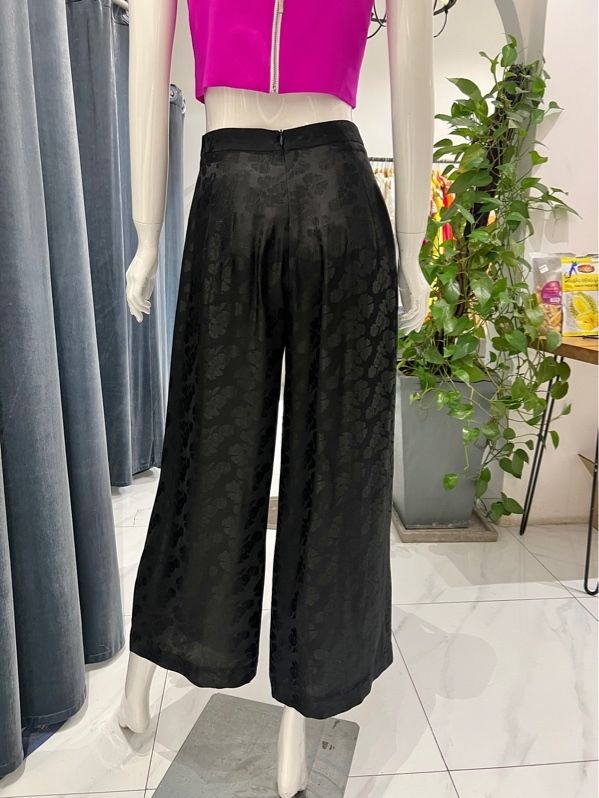  Quần Lụa hoa xẻ 1 bên 