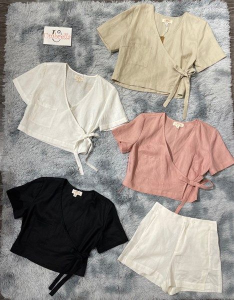  Áo chéo thắt 1 nơ 