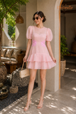 Đầm Linen crochet khoét hông 