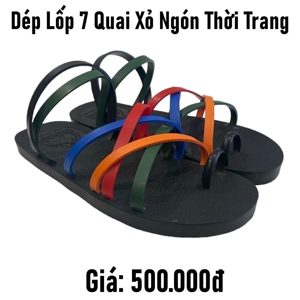  Dép lốp 7 quai xỏ ngón thời trang 