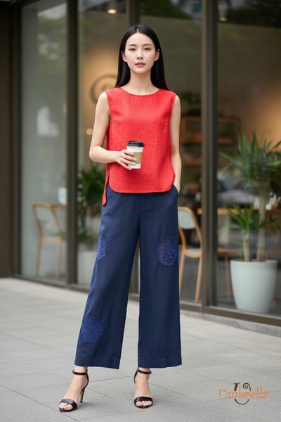  Áo Linen xẻ 2 vạt 