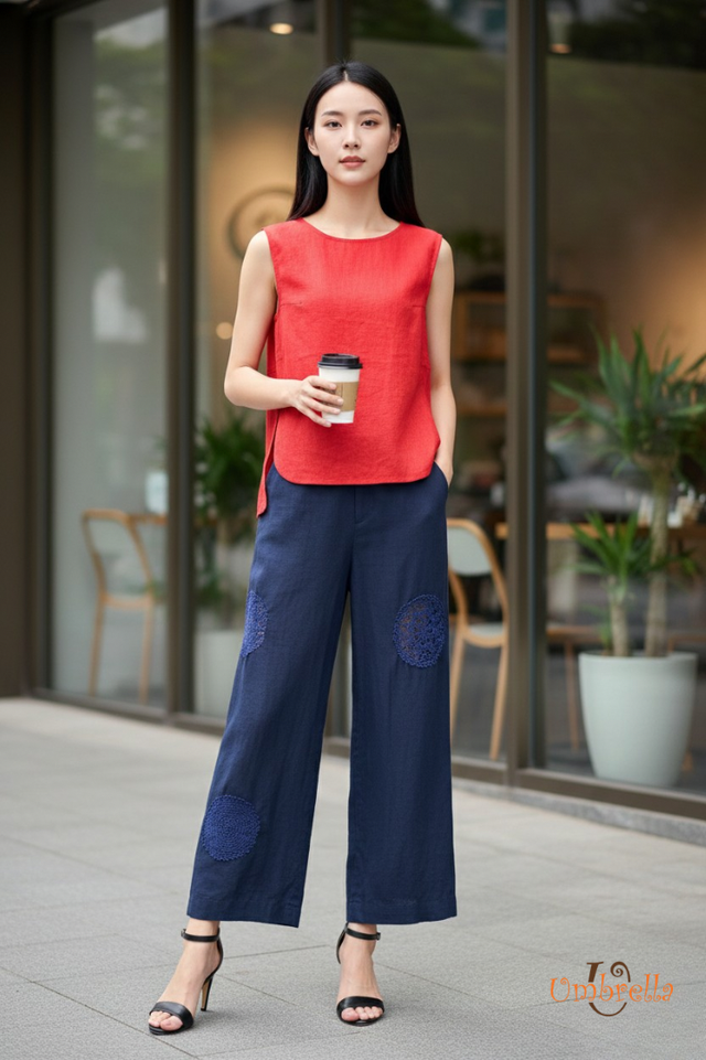  Áo Linen xẻ 2 vạt 