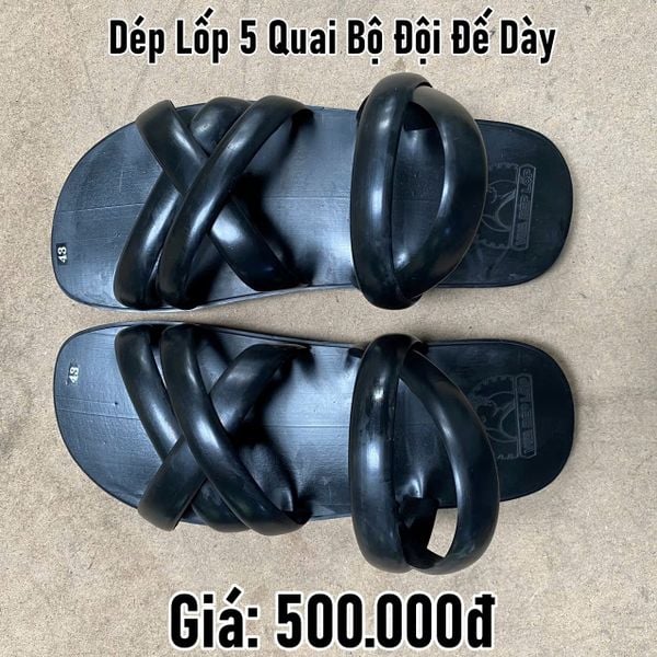  Dép lốp 5 quai bộ đội đế dày 