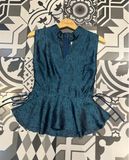  Áo lụa đan hông cổ V 