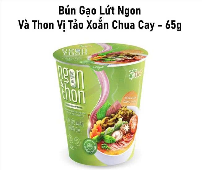  Bún gạo lứt ngon&thon vị tảo xoắn chua cay - 65g 
