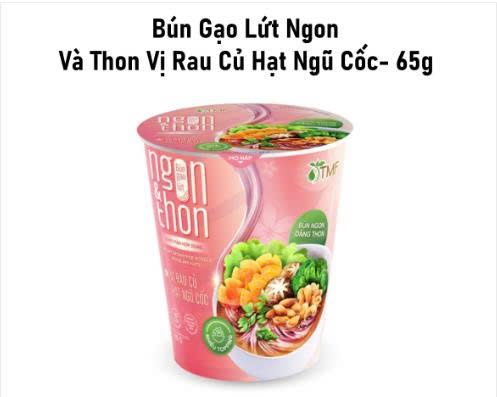  Bún gạo lứt ngon&thon vị rau củ hạt ngũ cốc - 65g 