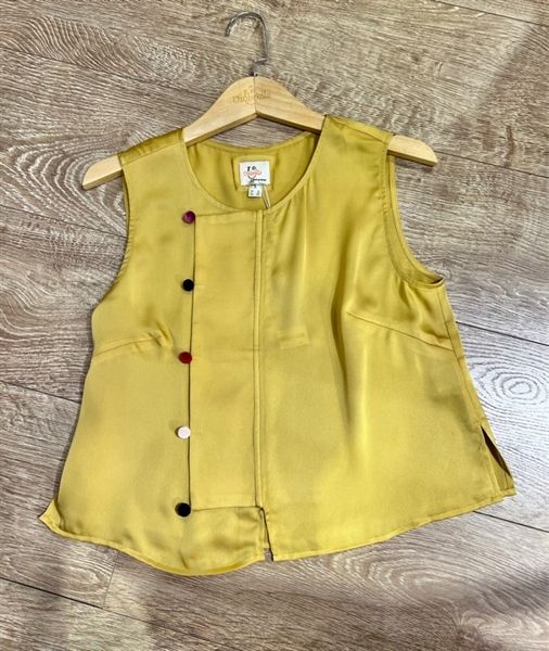  Áo lụa nút đắp 1 bên 