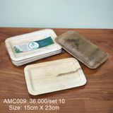  Bộ 10 đĩa chữ nhật cạn 15cmx23cm 