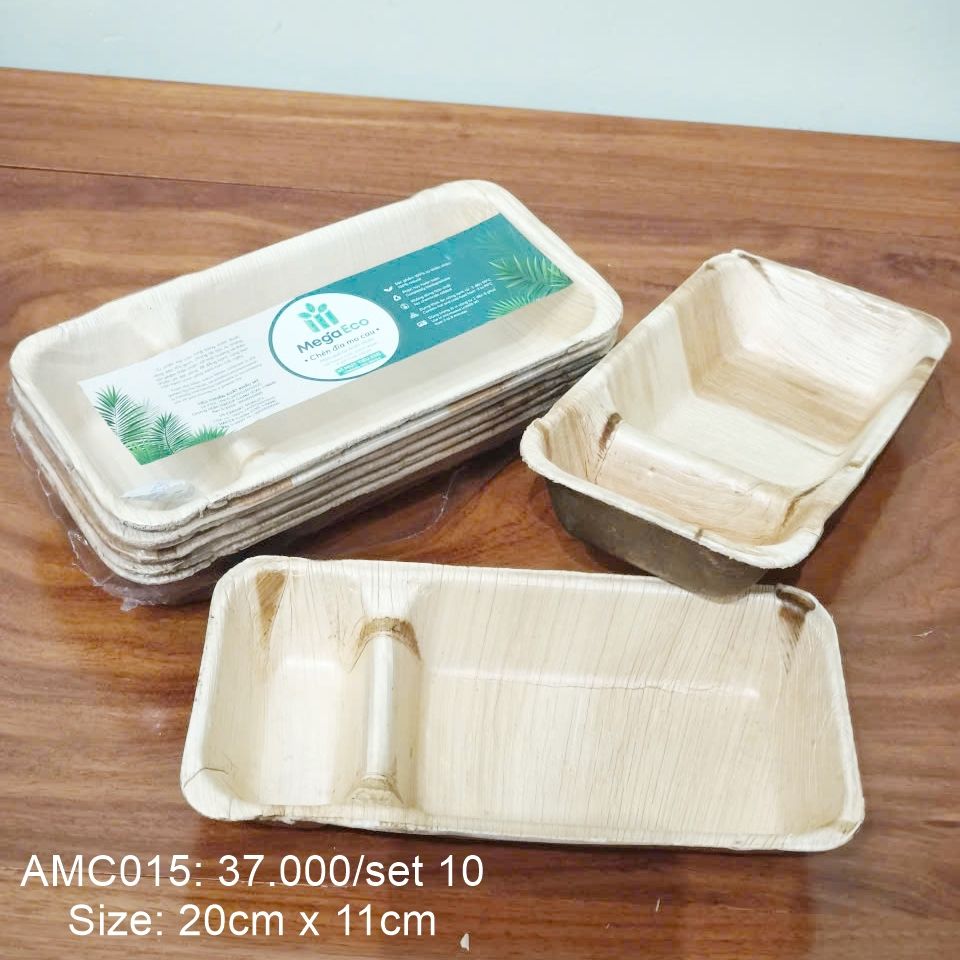  Bộ 10 khay 2 ngăn 20x11cm 