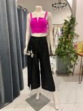  Quần Lụa hoa xẻ 1 bên 