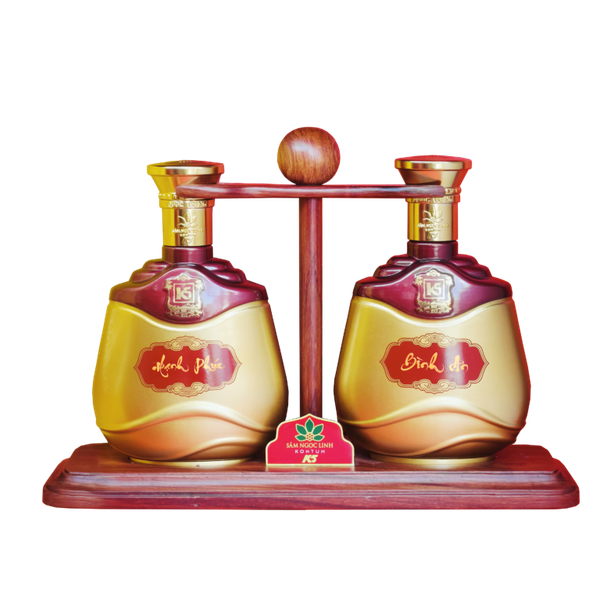  Combo Rượu Sâm Ngọc Linh K5 Bình An- Hạnh Phúc - 500ml 