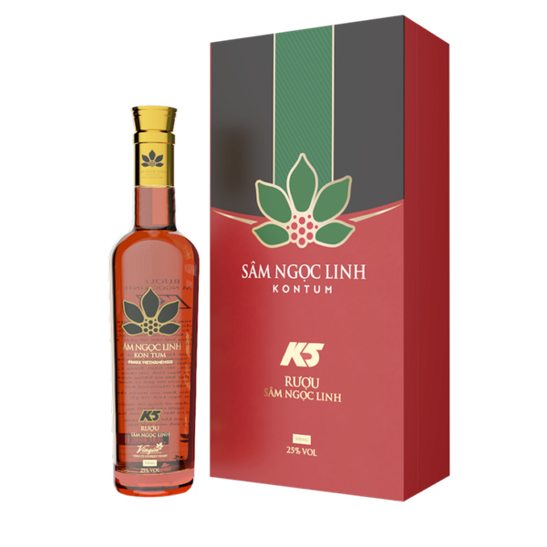  Rượu Sâm Ngọc Linh K5 Nhãn Xanh - 500ml 