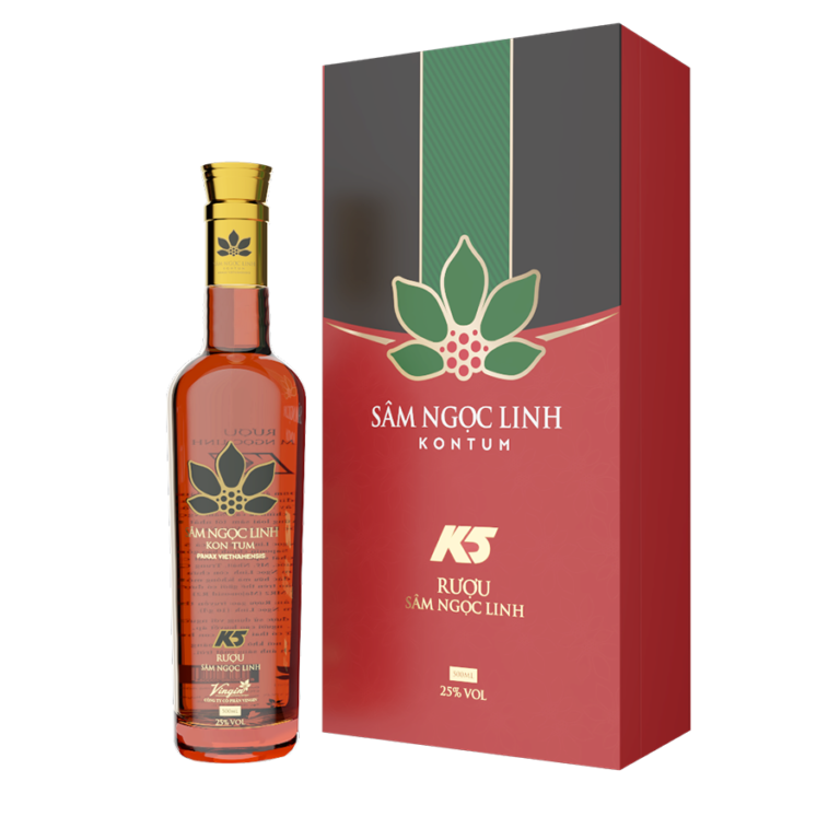  Rượu Sâm Ngọc Linh K5 Nhãn Xanh - 500ml 