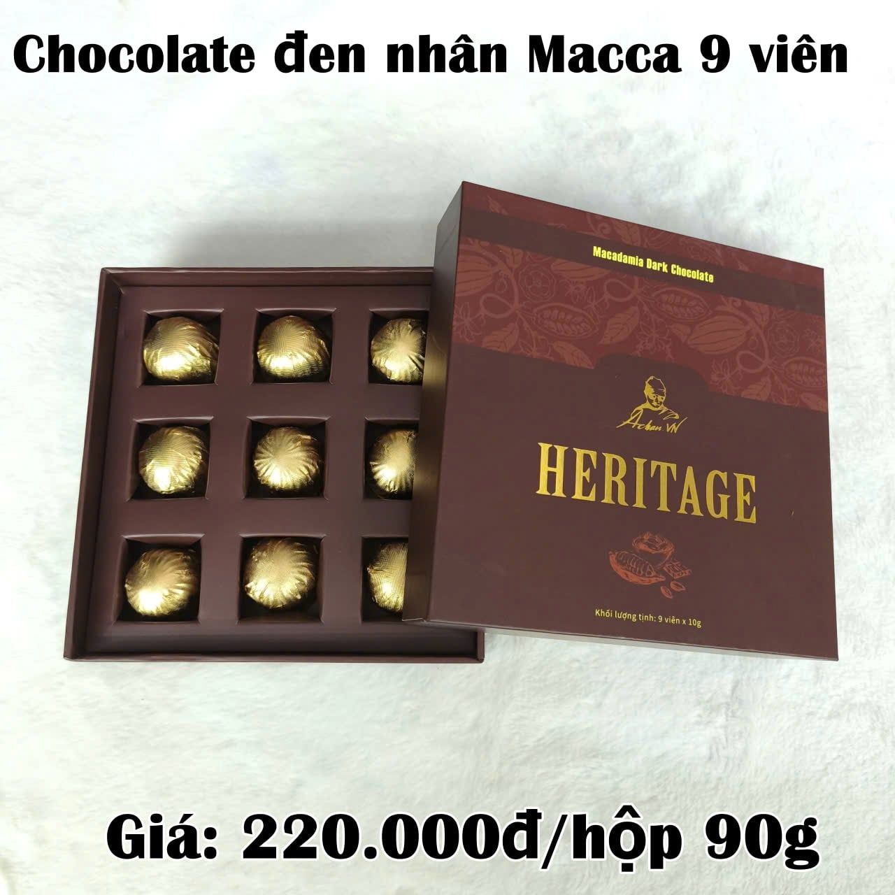  Chocolate đen nhân Macca - 90G 