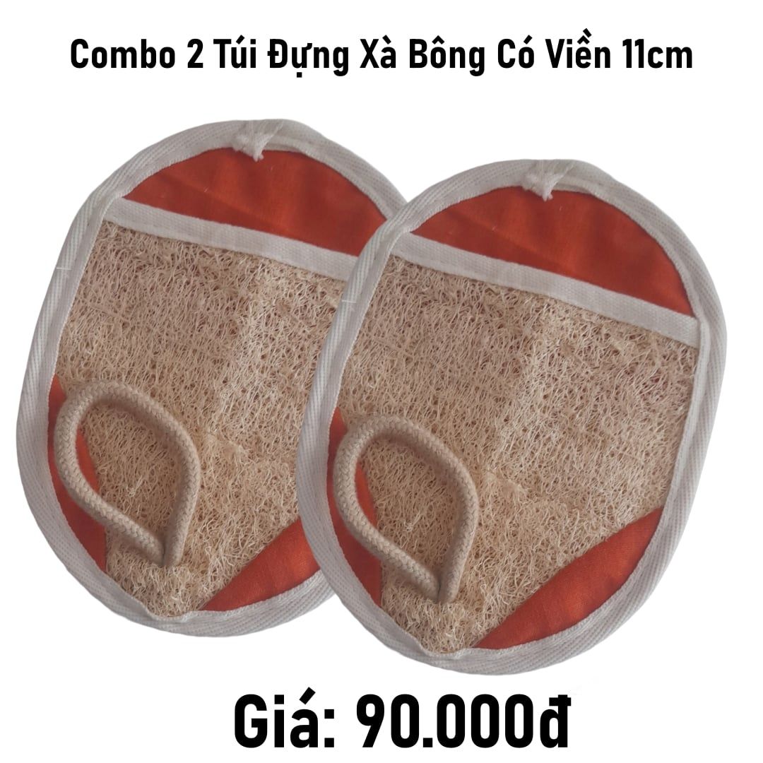  Bộ 2 2 túi đựng xà bông có viền 11cm 