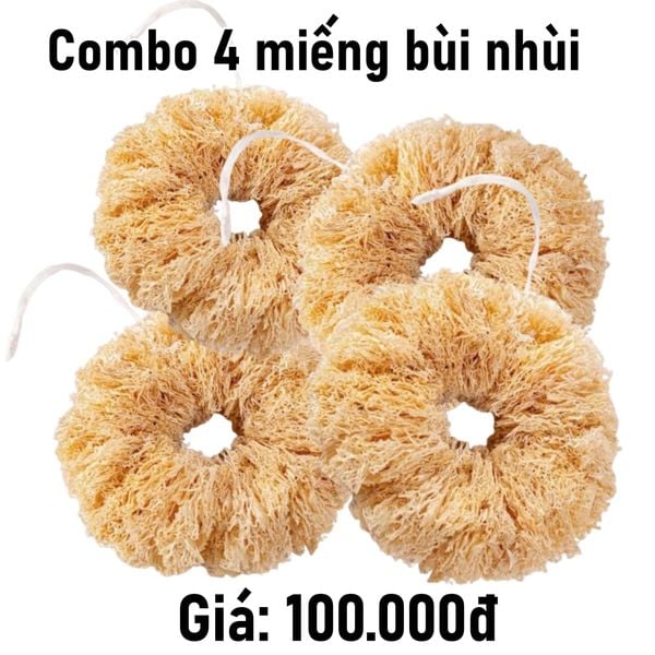  Bộ 4 4 bùi nhùi xơ mướp 