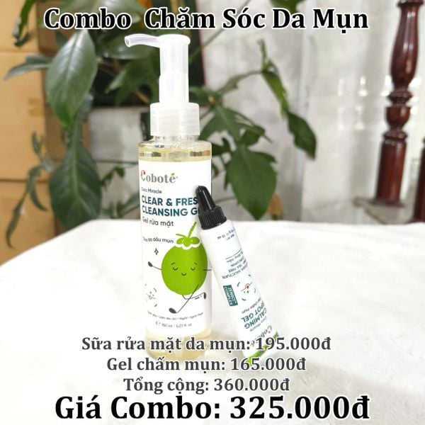  Combo chăm sóc da mụn 